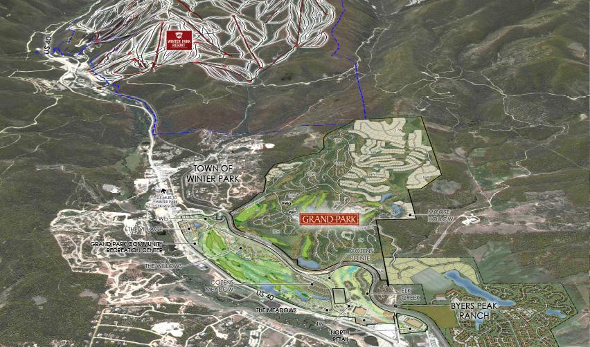 A map of a mountain area
